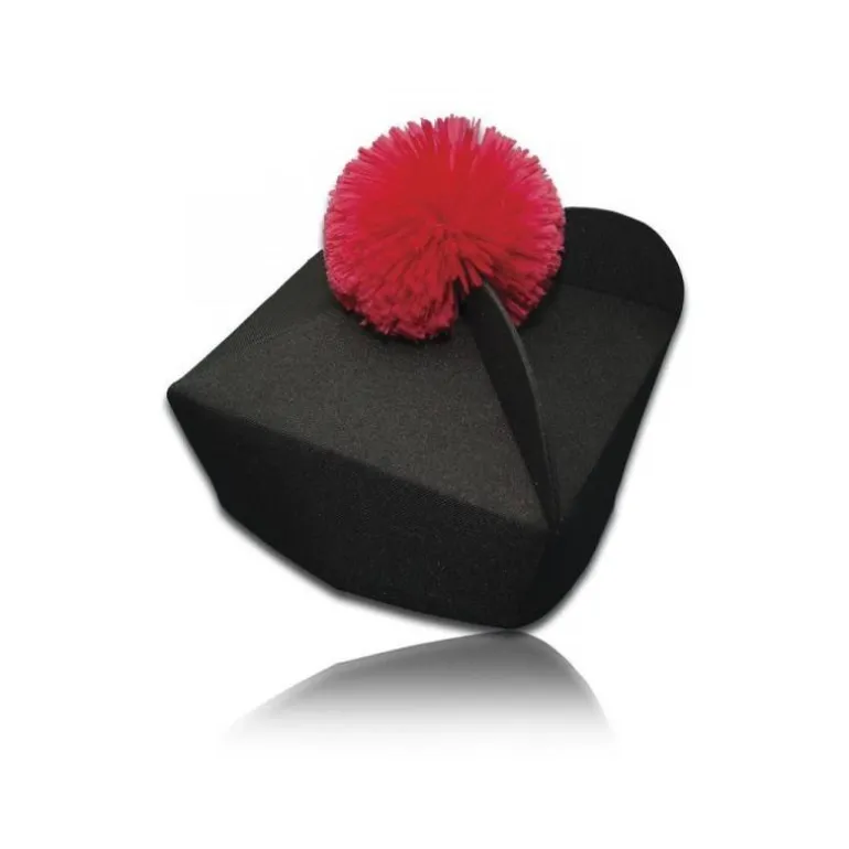 Articles Religieux JP Barrette noir avec pompon coloré 3 cornes -^ Barrettes