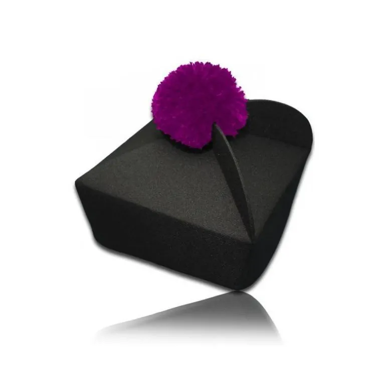 Articles Religieux JP Barrette noir avec pompon coloré 3 cornes -^ Barrettes