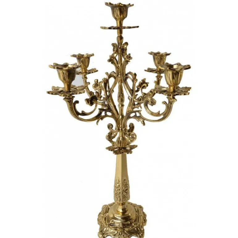 Articles Religieux JP Candélabre 5 flammes - Poteau -^ Chandelier / Candelabre