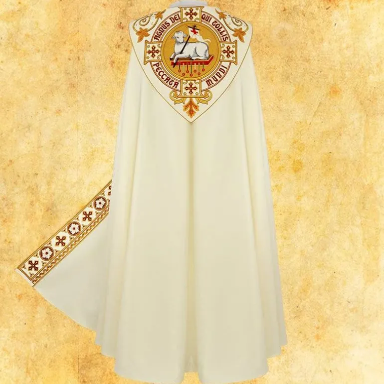 Articles Religieux JP chape liturgique avec motif Agneau de Dieu^ Chapes