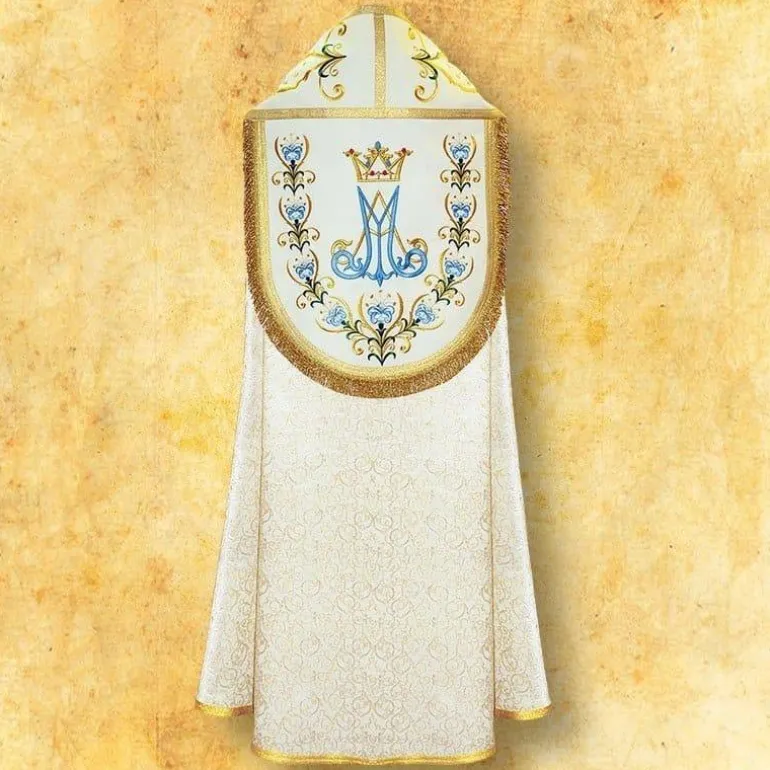 Articles Religieux JP Chape liturgique avec motif Mariale^ Chapes