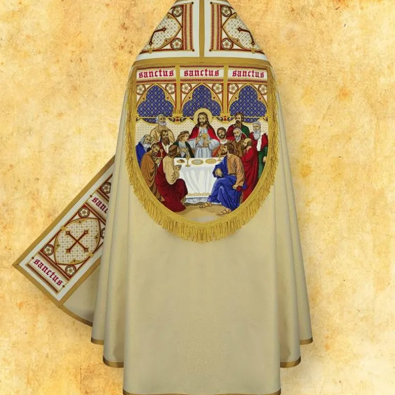 Articles Religieux JP Chape liturgique sanctus la cène^ Pâques | Chapes