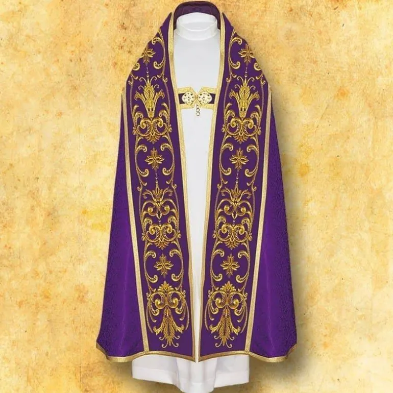 Articles Religieux JP chape liturgique violet^ Chapes