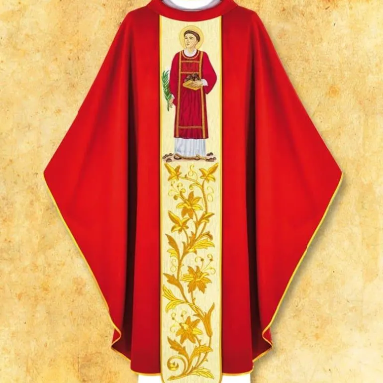 Articles Religieux JP Chasuble avec visage Saint Etienne^ Visages De Saints