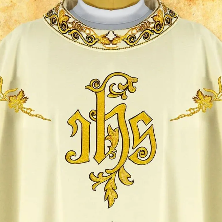 Articles Religieux JP chasuble brodée avec riche broderie^ Pâques | Exclusive