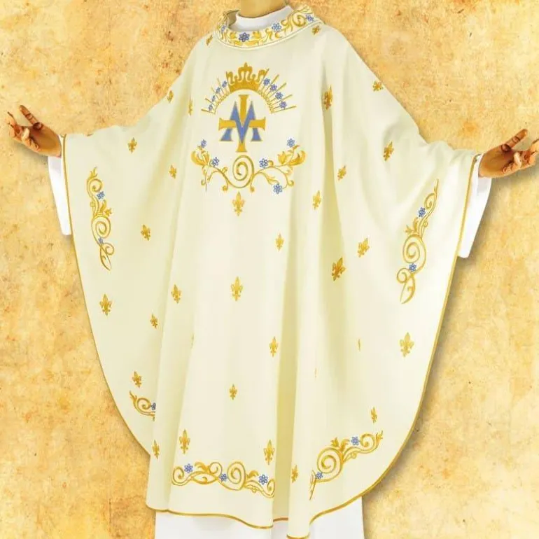 Articles Religieux JP Chasuble brodée Mariale très jolie^ Mariale | Exclusive