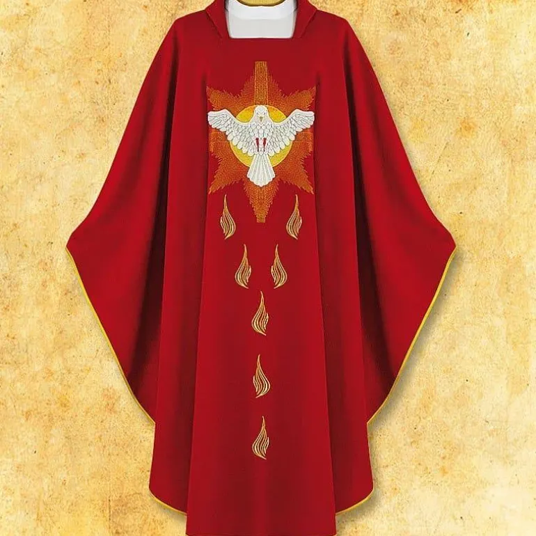 Articles Religieux JP Chasuble brodée saint esprit^ Saint Esprit