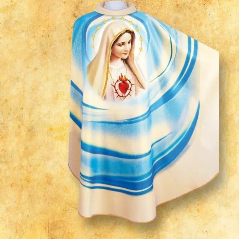 Articles Religieux JP Chasuble Le cœur Douloureux et Immaculé^ Mariale