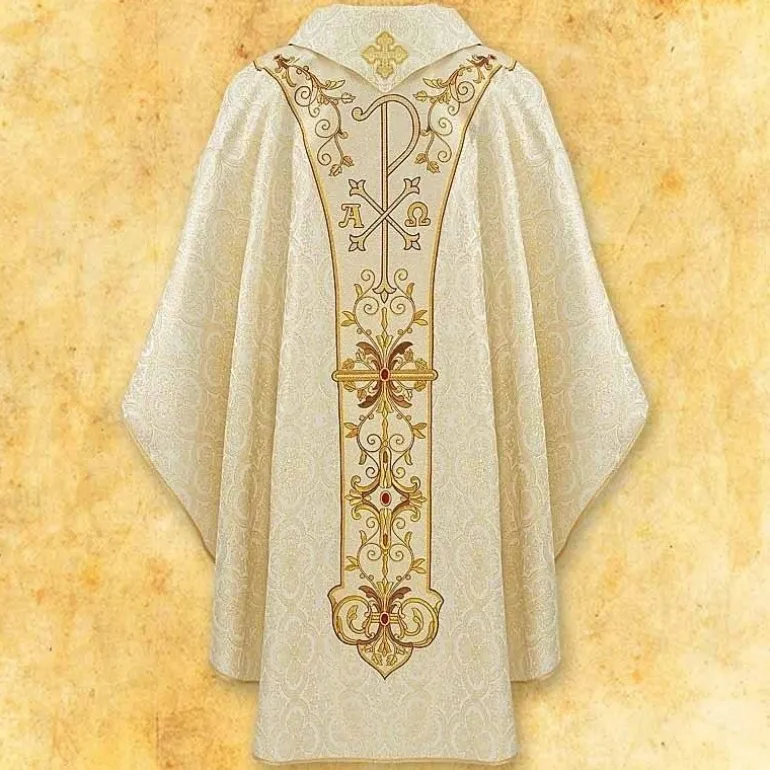 Articles Religieux JP chasuble liturgique avec jesus ressuscite^ Pâques
