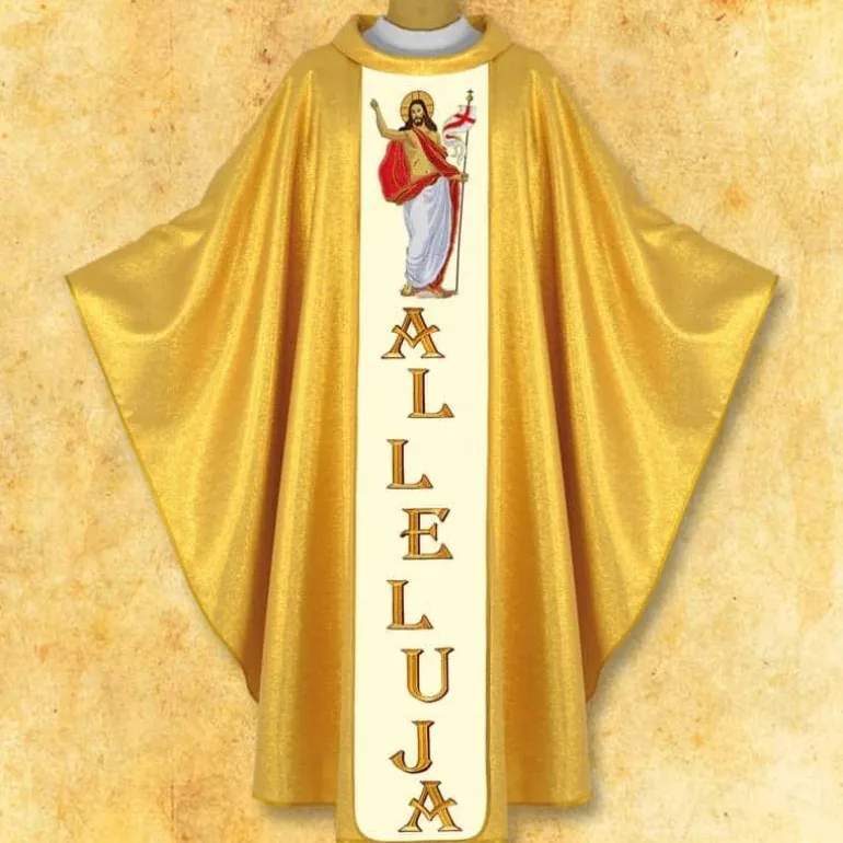 Articles Religieux JP chasuble liturgique avec motif Jésus^ Pâques | Pâques