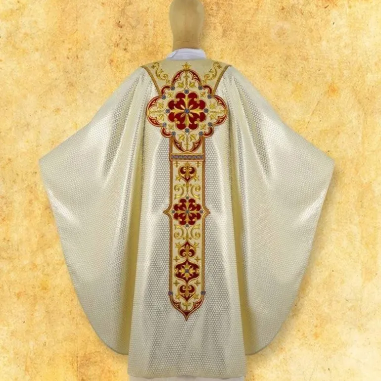 Articles Religieux JP Chasuble liturgique avec motif la cène^ Pâques | Exclusive