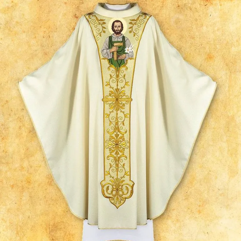 Articles Religieux JP chasuble liturgique avec motif saint joseph^ Visages De Saints