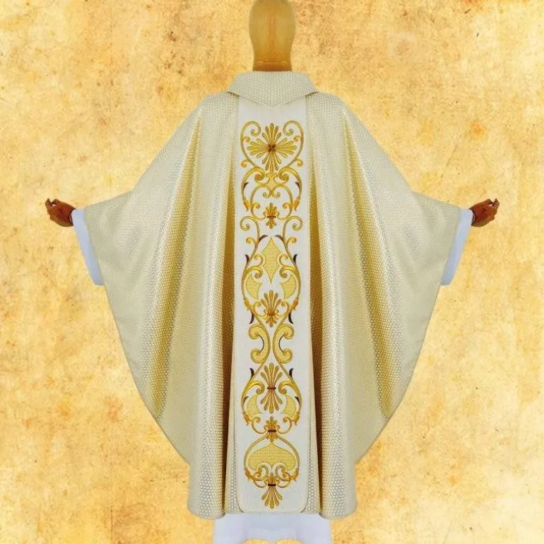Articles Religieux JP chasuble liturgique avec motif sainte Famille^ Noël | Noël