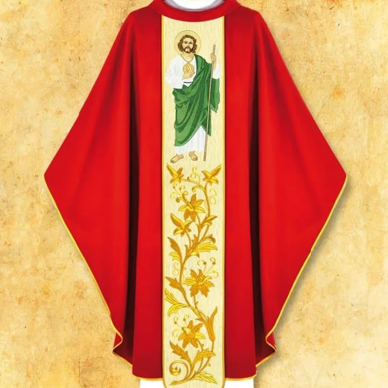 Articles Religieux JP Chasuble liturgique avec visage brodée saint Jude^ Visages De Saints