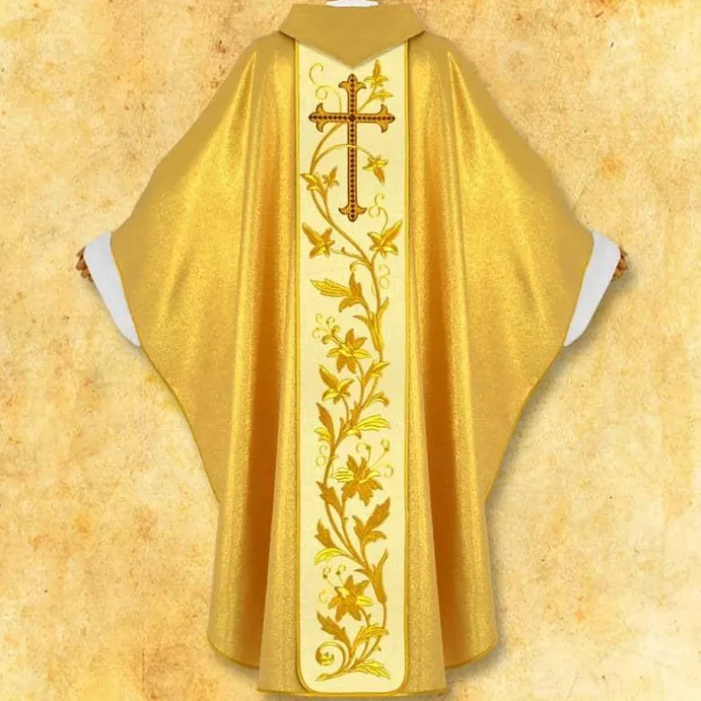 Articles Religieux JP chasuble liturgique avec visage Marie^ Visages De Saints