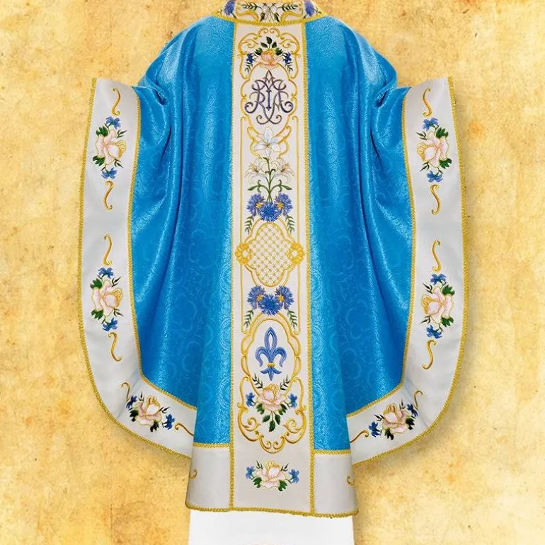 Articles Religieux JP chasuble liturgique Corsica Salve Regina^ Mariale
