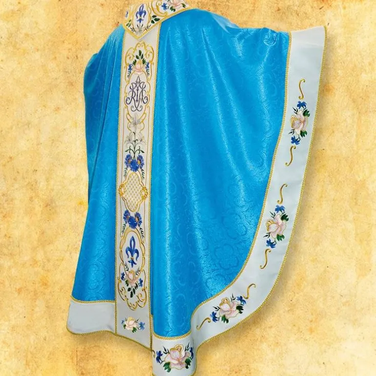 Articles Religieux JP chasuble liturgique Corsica Salve Regina^ Mariale