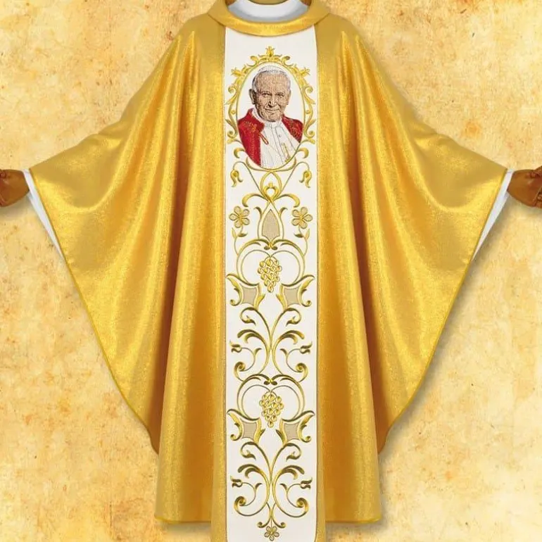Articles Religieux JP Chasuble liturgique Jean Paul II^ Visages De Saints