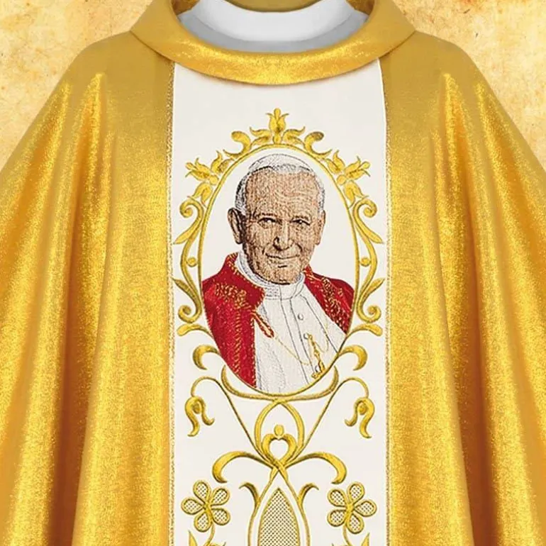 Articles Religieux JP Chasuble liturgique Jean Paul II^ Visages De Saints