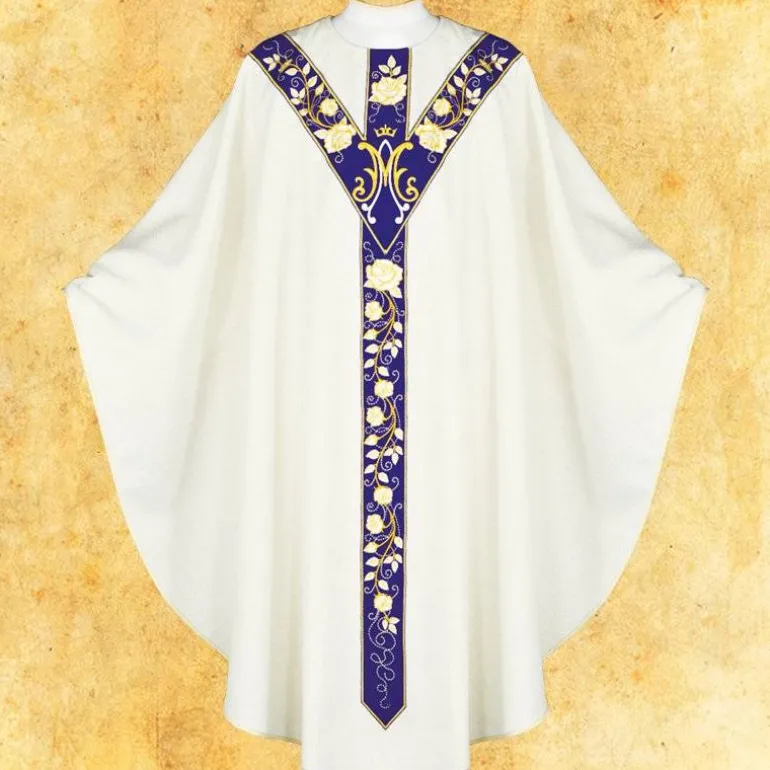 Articles Religieux JP chasuble liturgique mariale^ Mariale