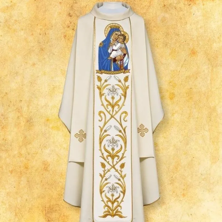 Articles Religieux JP chasuble liturgique Mariale^ Mariale