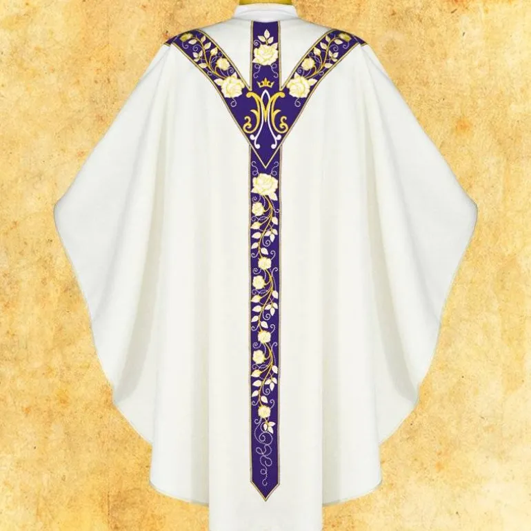 Articles Religieux JP chasuble liturgique mariale^ Mariale