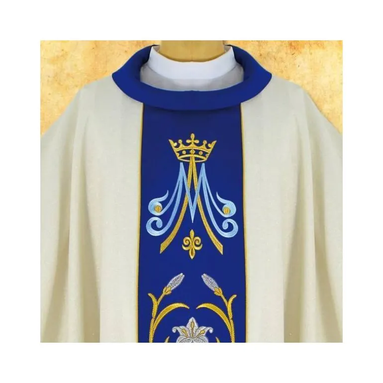 Articles Religieux JP chasuble liturgique mariale^ Mariale