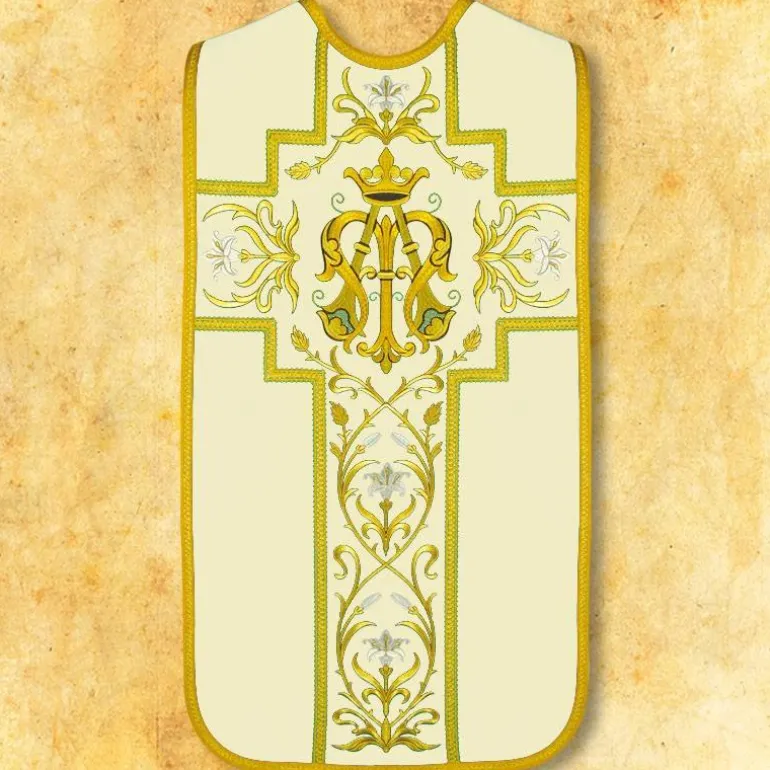 Articles Religieux JP Chasuble liturgique Mariale romaine^ Chasubles Romaine | Mariale