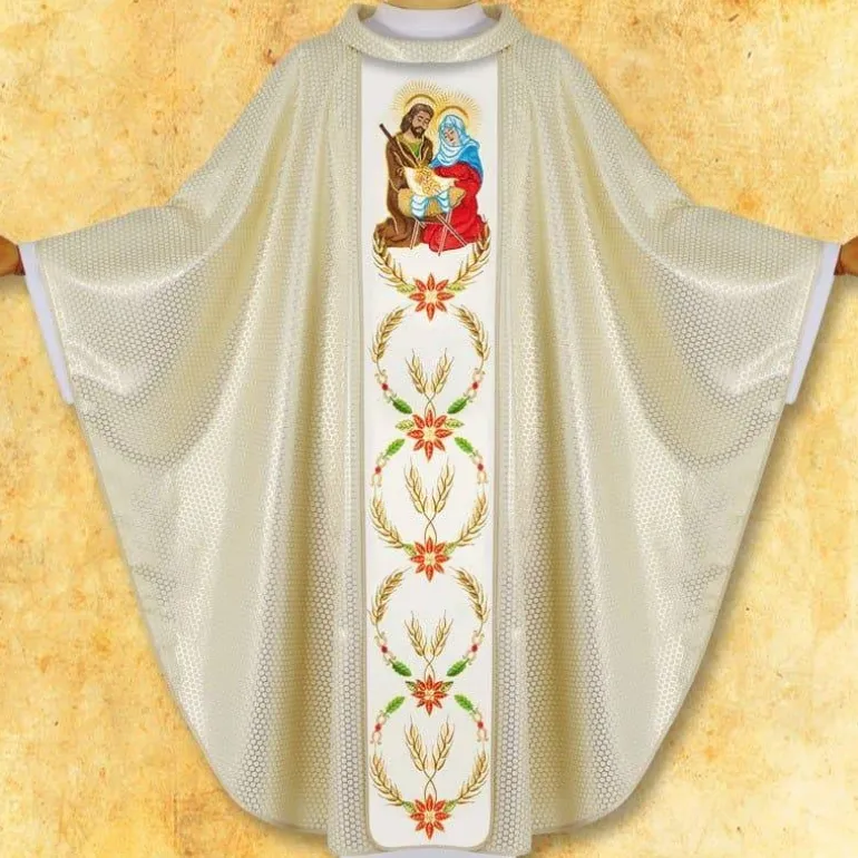 Articles Religieux JP chasuble liturgique motif etoile de Noël^ Noël | Noël