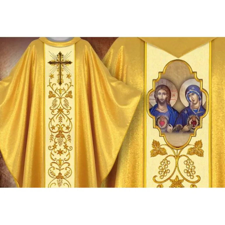 Articles Religieux JP Chasuble liturgique Padre Pio^ Visages De Saints