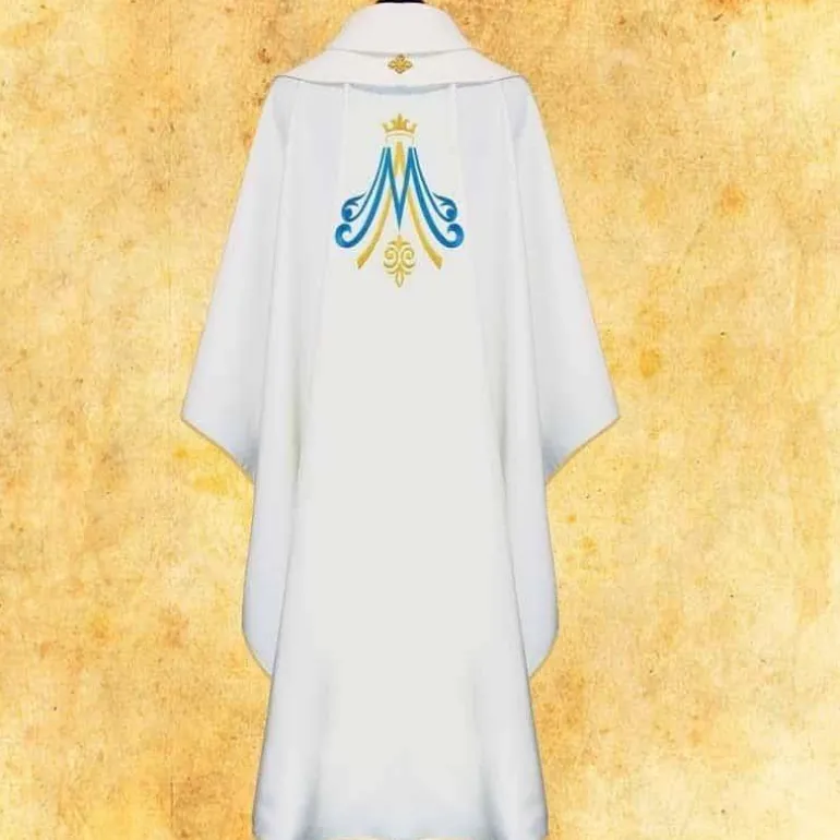 Articles Religieux JP chasuble liturgique pour messe^ Mariale