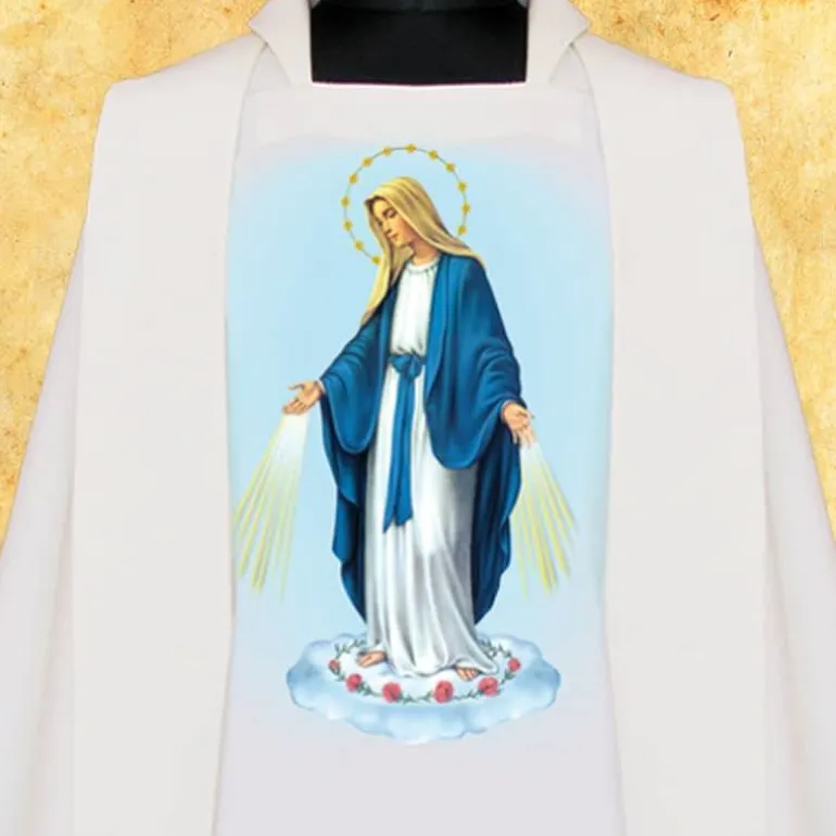 Articles Religieux JP chasuble liturgique pour messe^ Mariale