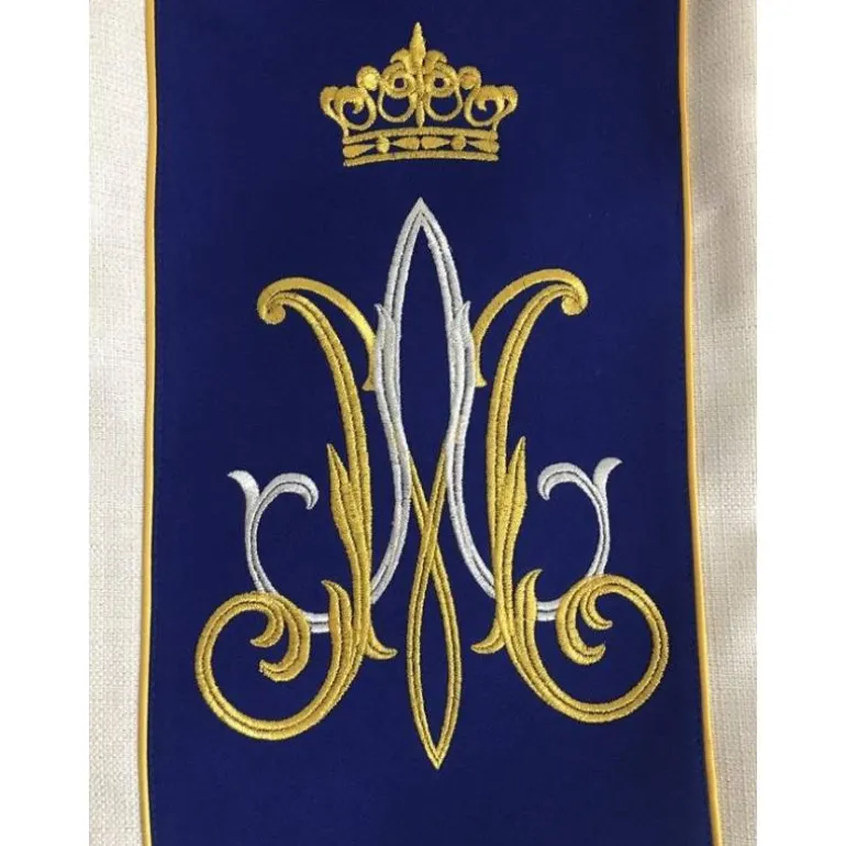 Articles Religieux JP chasuble liturgique pour messe avec motif Mariale^ Mariale
