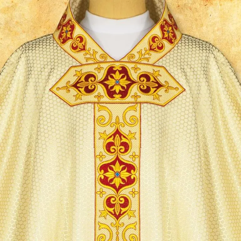 Articles Religieux JP chasuble liturgique pour messe avec motif Pâques^ Pâques