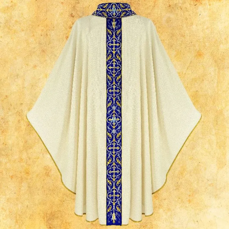 Articles Religieux JP chasuble liturgique pour messe catholique^ Mariale