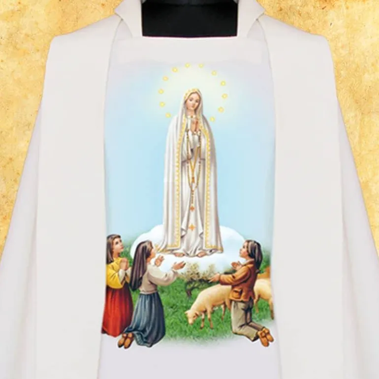 Articles Religieux JP chasuble liturgique pour messe mariale^ Mariale
