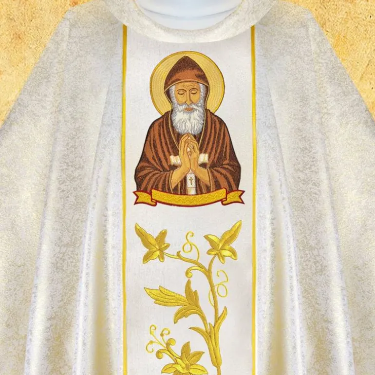 Articles Religieux JP Chasuble liturgique saint Charbel^ Visages De Saints