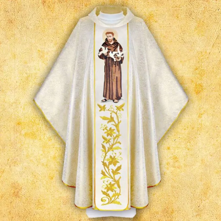 Articles Religieux JP Chasuble liturgique saint Francois^ Visages De Saints