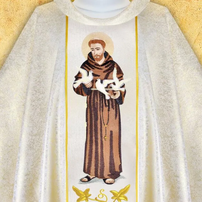 Articles Religieux JP Chasuble liturgique saint Francois^ Visages De Saints