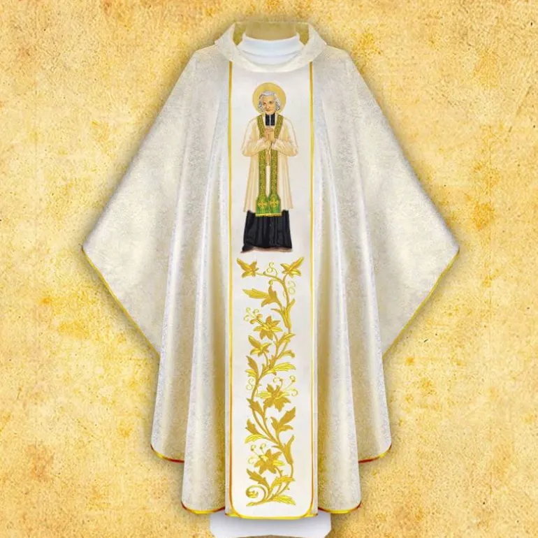 Articles Religieux JP Chasuble liturgique saint Jean-Marie Vianney^ Visages De Saints