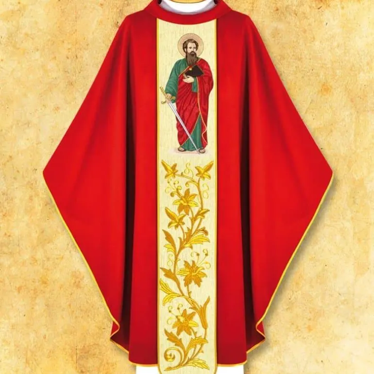 Articles Religieux JP Chasuble liturgique Saint Paul^ Visages De Saints