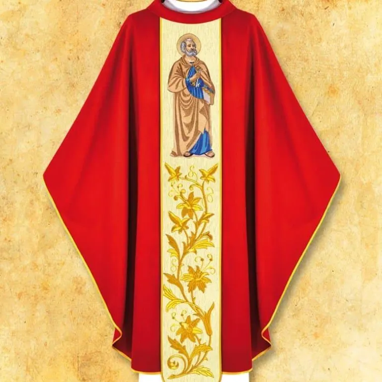 Articles Religieux JP Chasuble liturgique Saint Pierre^ Visages De Saints
