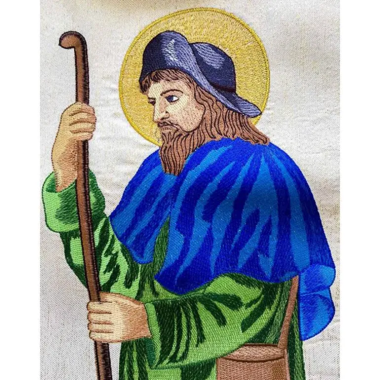 Articles Religieux JP chasuble liturgique Saint Roch^ Visages De Saints