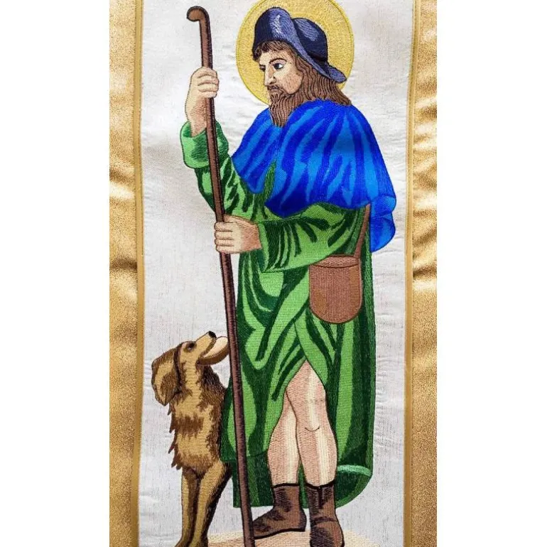 Articles Religieux JP chasuble liturgique Saint Roch^ Visages De Saints