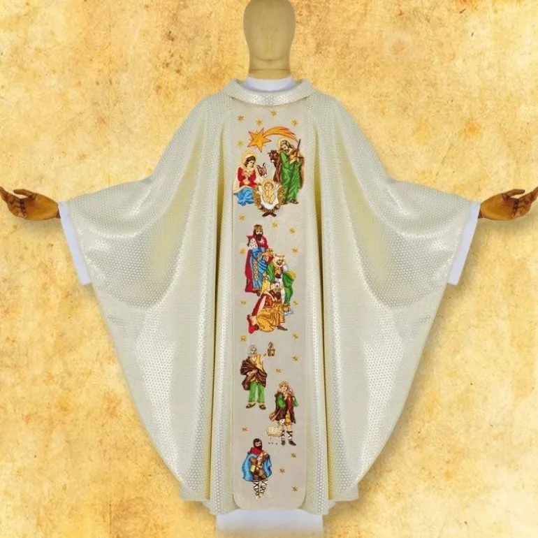 Articles Religieux JP Chasuble liturgique Sainte Famille^ Noël | Exclusive