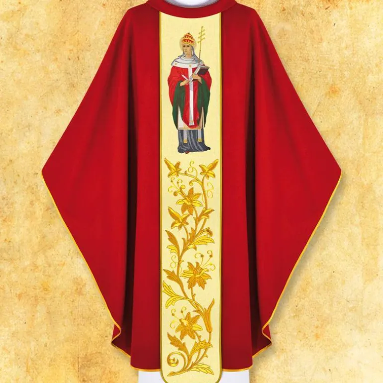 Articles Religieux JP Chasuble liturgique visage Saint Clément^ Visages De Saints