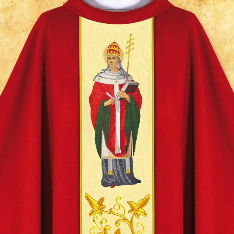 Articles Religieux JP Chasuble liturgique visage Saint Clément^ Visages De Saints