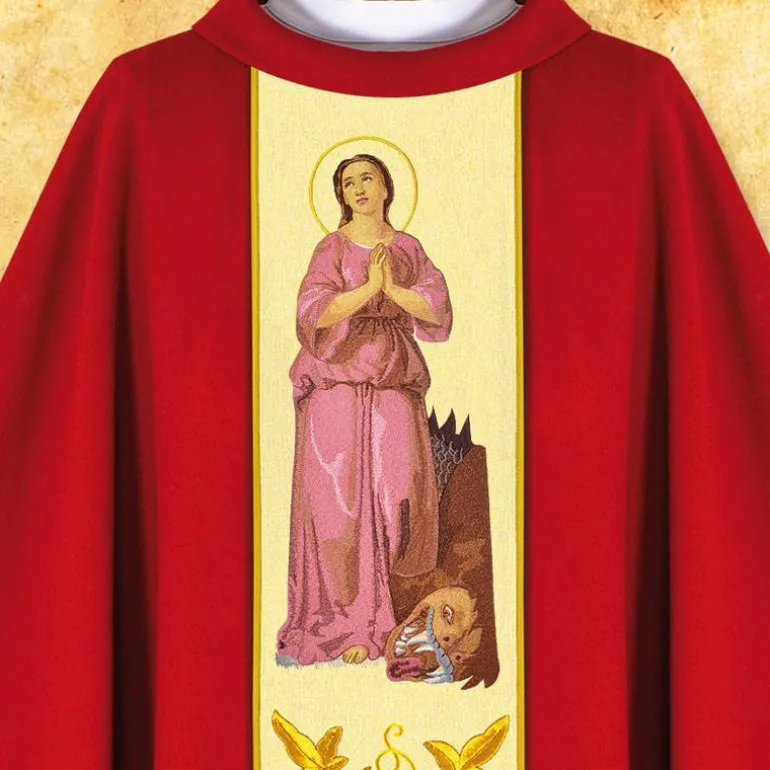 Articles Religieux JP Chasuble liturgique visage Sainte Marguerite^ Visages De Saints