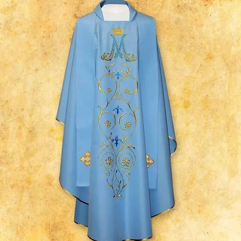 Articles Religieux JP Chasuble Mariale pour messe^ Mariale
