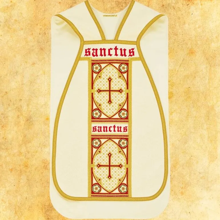 Articles Religieux JP chasuble modelé romaine avec motif la Cène^ Chasubles Romaine | Pâques